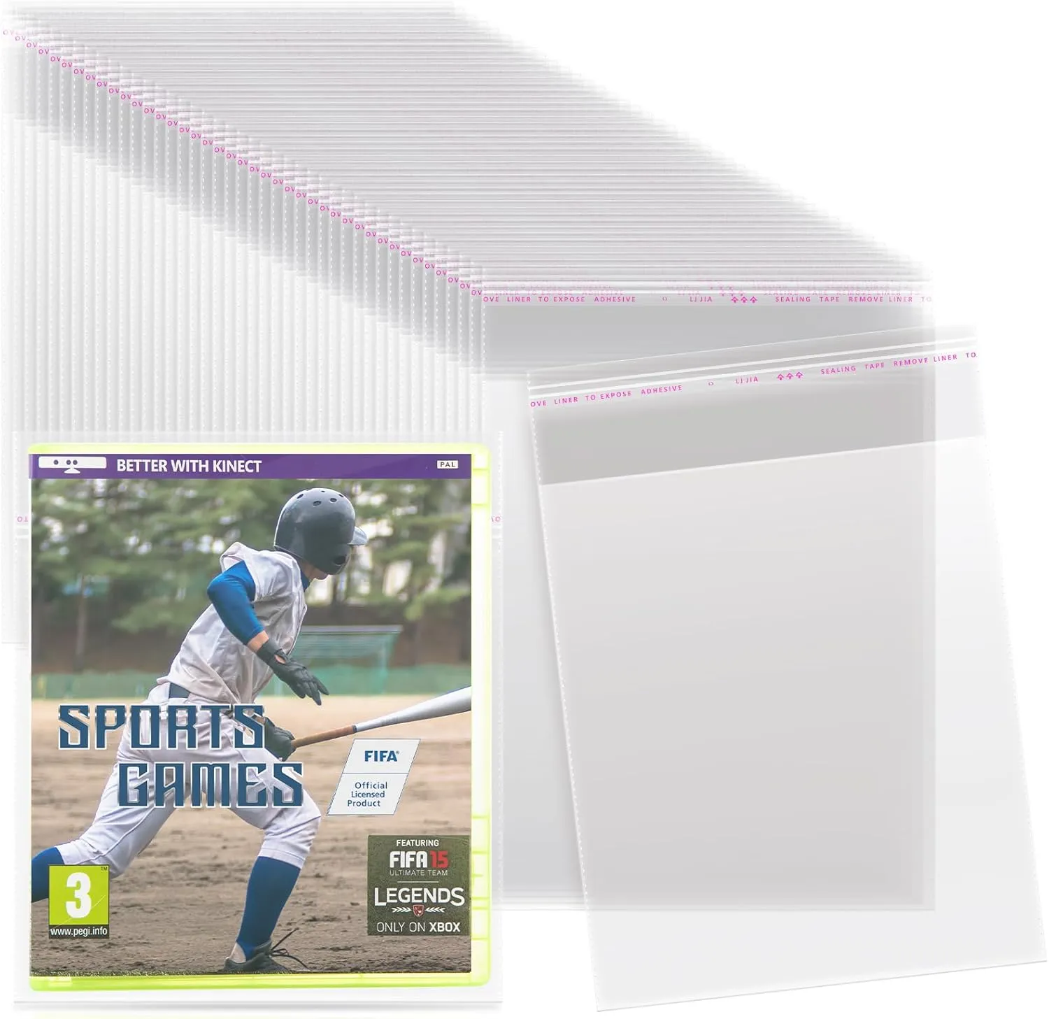 100 Pcs Clear Video Game Protectors Resealable Compatible with Steelbook Box, 6.1 x 6.97 Inches, Compatible with PS3 PS4 PS5 Arrow Video Criterion Collection