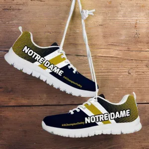 #AChampionToday Notre Dame Fan Mesh Fabric Running Shoes