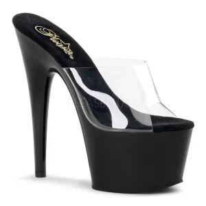 Adore-701 Clear Black Platform Heels