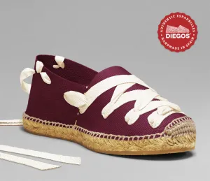 Burgundy pamplona espadrilles
