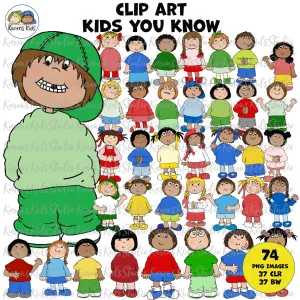 Clip Art Kids You Know (Karen's Kids Clipart)