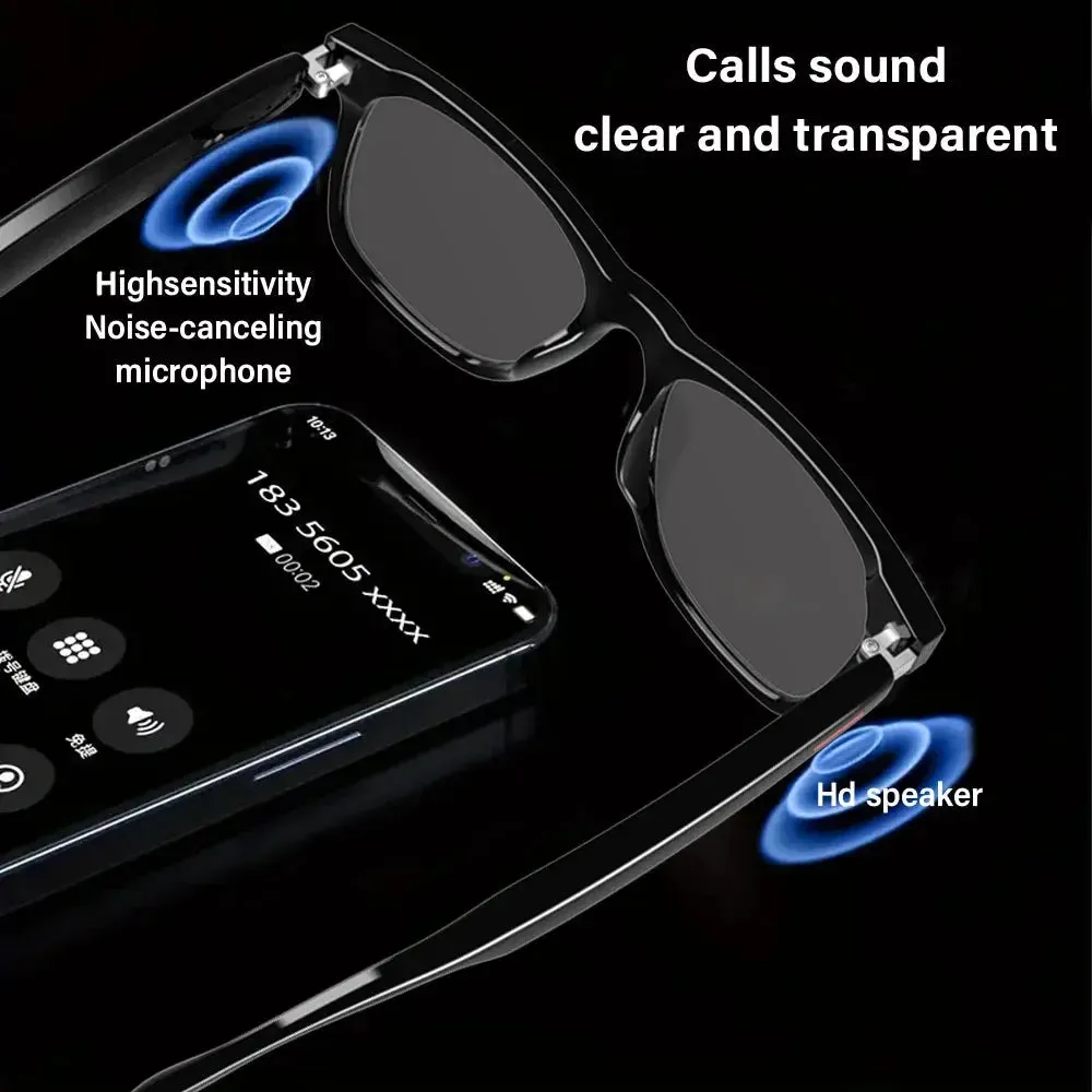 LAXASFIT E13 Bluetooth Smart Glasses With Automatic Adjustment Wireless Bluetooth Headset Anti Blue Light Sunglasses Man Woman
