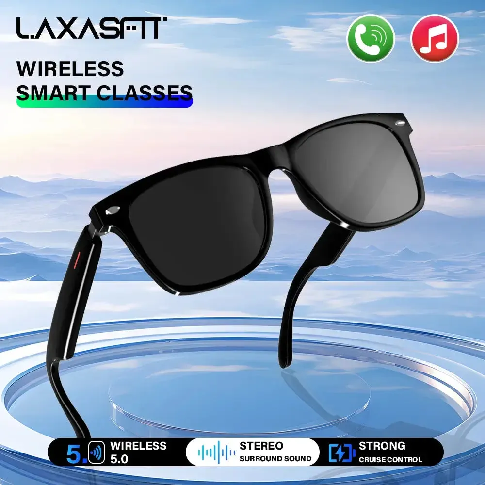 LAXASFIT E13 Bluetooth Smart Glasses With Automatic Adjustment Wireless Bluetooth Headset Anti Blue Light Sunglasses Man Woman