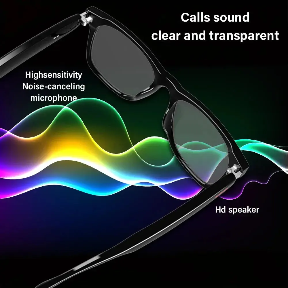 LAXASFIT E13 Bluetooth Smart Glasses With Automatic Adjustment Wireless Bluetooth Headset Anti Blue Light Sunglasses Man Woman