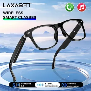 LAXASFIT E13 Bluetooth Smart Glasses With Automatic Adjustment Wireless Bluetooth Headset Anti Blue Light Sunglasses Man Woman