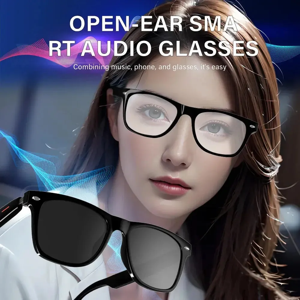 LAXASFIT E13 Bluetooth Smart Glasses With Automatic Adjustment Wireless Bluetooth Headset Anti Blue Light Sunglasses Man Woman