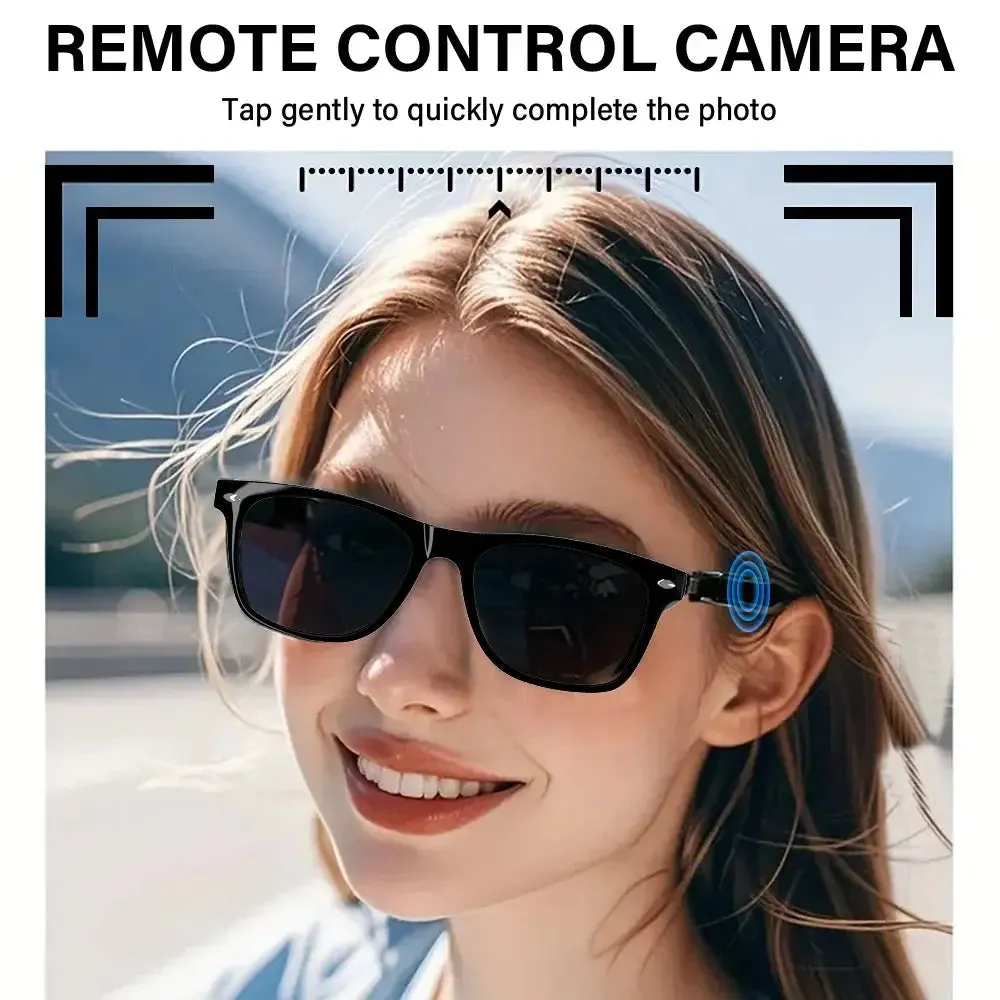 LAXASFIT E13 Bluetooth Smart Glasses With Automatic Adjustment Wireless Bluetooth Headset Anti Blue Light Sunglasses Man Woman