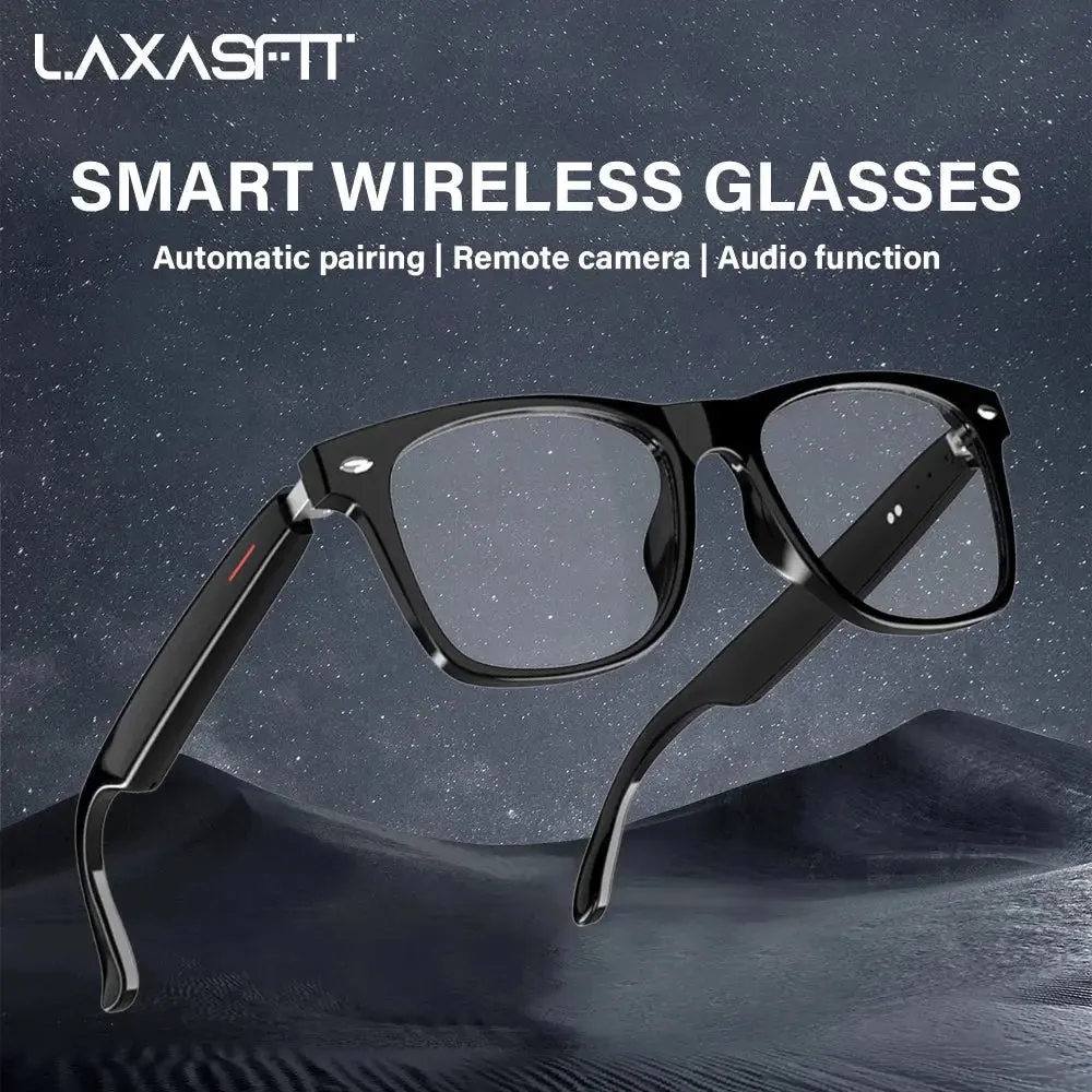 LAXASFIT E13 Bluetooth Smart Glasses With Automatic Adjustment Wireless Bluetooth Headset Anti Blue Light Sunglasses Man Woman