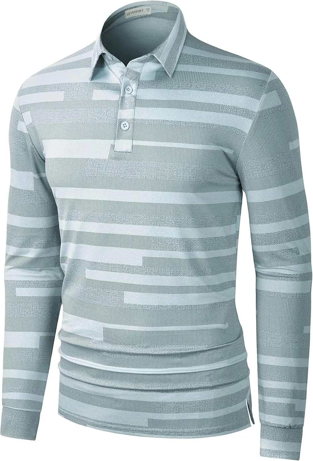 Long Sleeve Polo Shirts for Men Casual Dress Polo Tee Shirts Lightweight Quick Dry Collared Golf Shirt