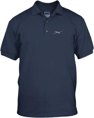 Speedy Pros C-130 Military Embroidery Embroidered Unisex Adult Golf Polo Shirt Navy X-Large