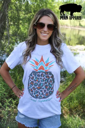 Sweet Summertime Pineapple Crew Tee